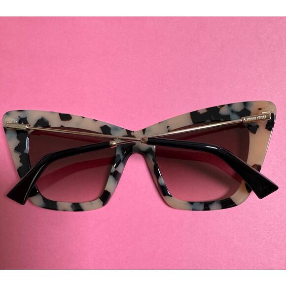Chic Miu Miu MU 01WS Brown Havana Cat Eye Sunglasses main image 5